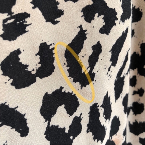 & Other Stories Tan Brown / Black Leopard Print Button Up Shirt Top Size US 4 - Picture 10 of 10